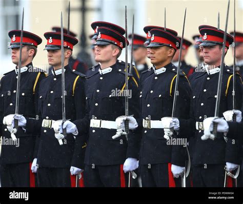 Officer Cadets at the Royal Military Academy in Sandhurst, Berkshire ...