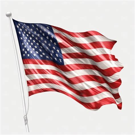 Premium AI Image | USA flag isolated on white background