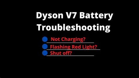 Dyson V7 Battery Troubleshooting : Not Charging, Flashing Red Light ...