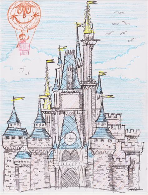 Cinderella Castle Drawing at PaintingValley.com | Explore collection of ...