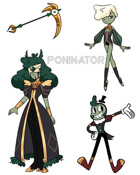 Green Diamond (with her weapon and court) by poninator on DeviantArt