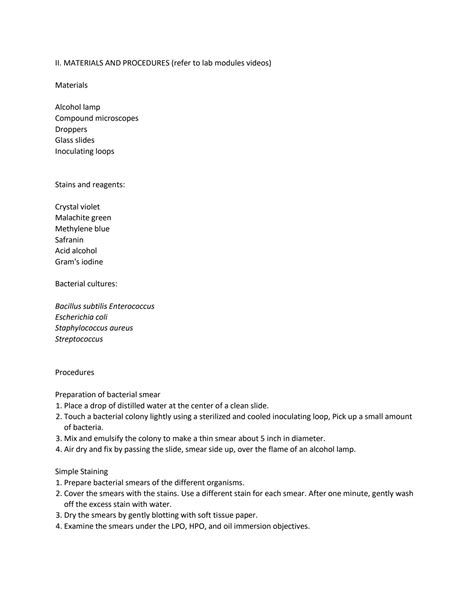 SOLUTION: Microbiology staining techniques laboratory - Studypool