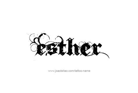 Esther Name Tattoo Designs | Name tattoo designs, Name tattoo, Monogram logo design