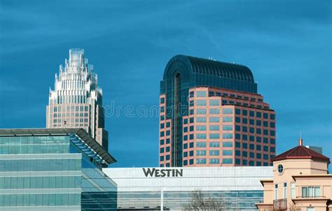 Uptown Charlotte-Hotels Banks Editorial Stock Photo - Image of uptown ...