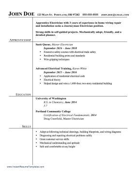 Apprenticeship Resume Template | Resume cover letter template, Cover letter for resume ...