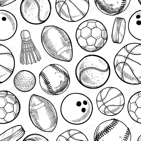 Sports Equipment Drawing at GetDrawings | Free download