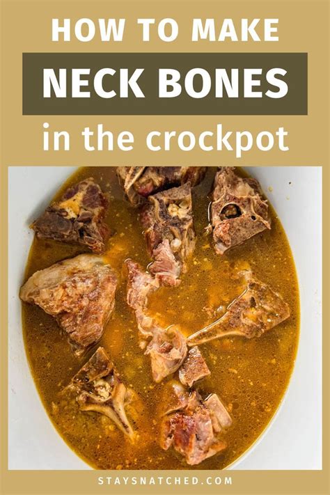 Slow Cooker Crockpot Neck Bones | Neck bones recipe slow cooker, Pork ...