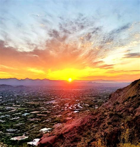 Sunrise view from Echo Canyon Trail @ Camelback Mountain in Arizona. # ...