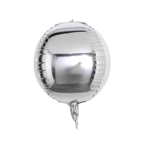 Buy 2 Pack | 12" | Silver 4D Orbz Balloons | Round Sphere Aluminium Foil Mylar Balloons at ...