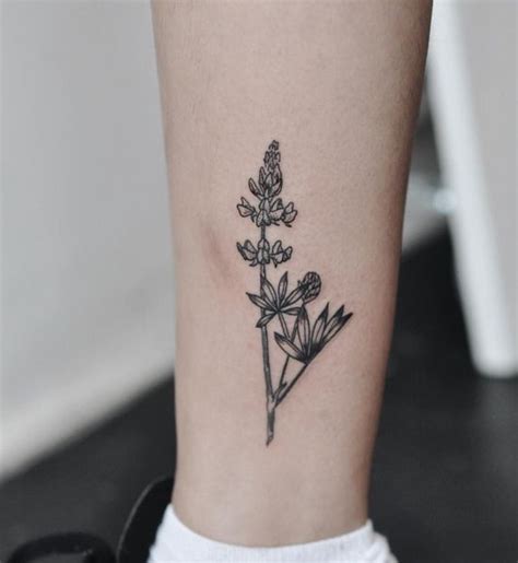 Lupine Flower Tattoo