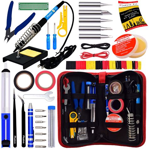 Soldering Iron Kit - Soldering Iron 60W Adjustable Temperature, Solder ...