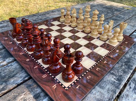 Luxury Wooden Chess Set Wooden Chess Pieces with Chess Board | Etsy