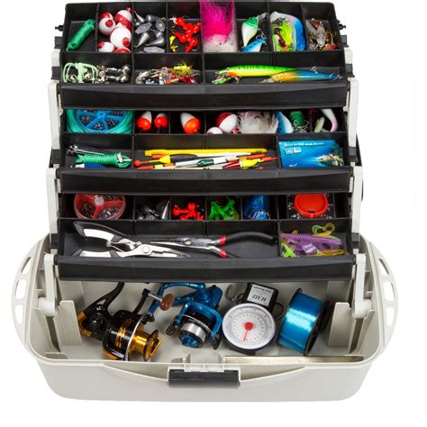 3-Tray Fishing Tackle Box Craft Tool Chest and Art Supply Organizer ? 18 Inch by Wakeman ...