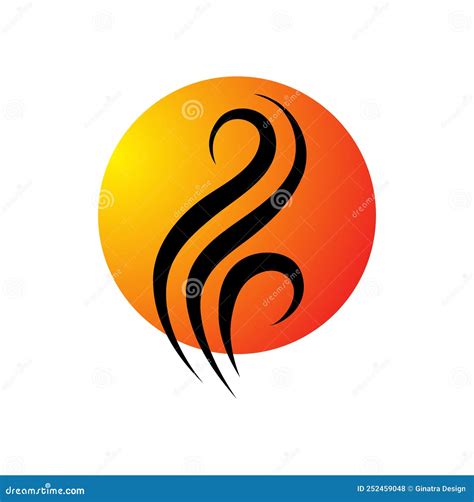 Heat Wave Symbol Logo Icon stock vector. Illustration of nature - 252459048