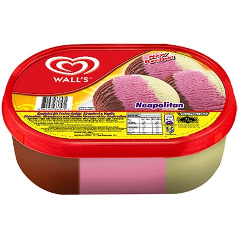 WALL'S 3IN1 NEOPOLITAN TUB ICE-CREAM