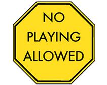 Free Printable No Playing Allowed Temporary Sign