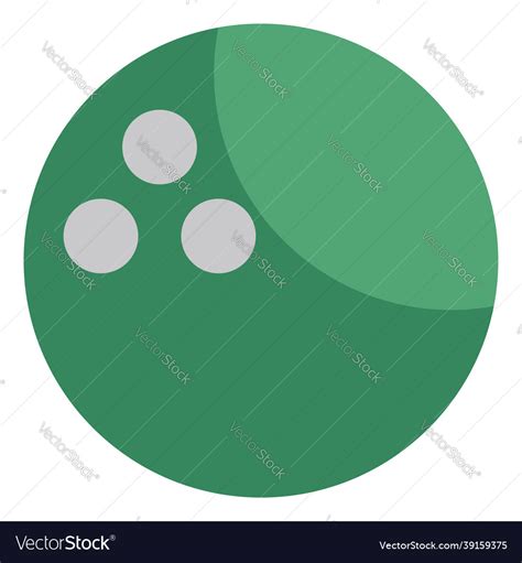 Green bowling ball on a white background Vector Image