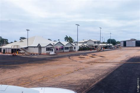 Broome Airport Terminal, seen from VH-VZO Boeing 737-838 of Qantas ...