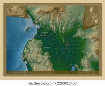 Maguindanao Province Philippines Elevation Map Colored Stock ...