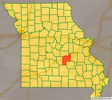 Map of Phelps County, Missouri