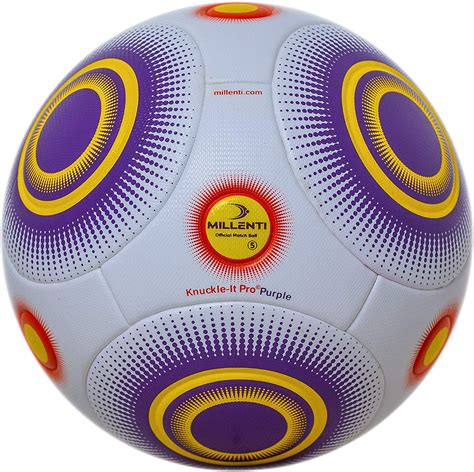 Millenti Knuckle-It Pro Purple Soccer Ball - Official Match Ball with Exclusive VPM (Valve ...