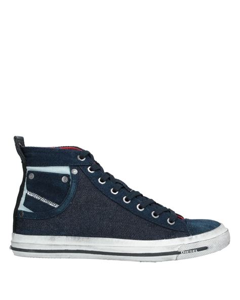 DIESEL Denim High-tops & Sneakers in Blue - Lyst