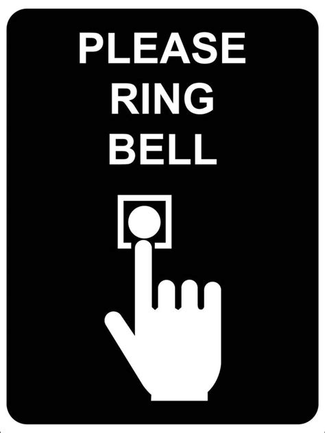 Please Ring Bell Sign - New Signs