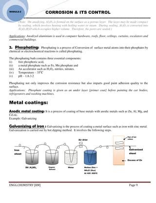 ENGINEERING CHEMISTRY: Module 2-corrosion & its control - metal finishing | PDF