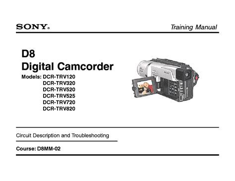 SONY D8MM-02 D8 CAMCORDER TRAINING MANUAL Service Manual download ...