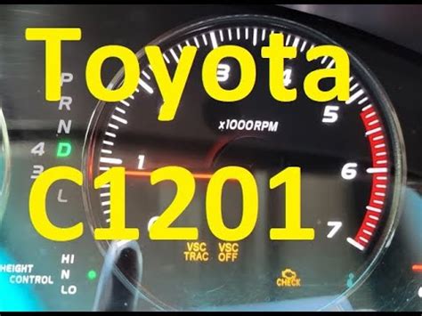 Causes and Fixes Toyota C1201 Code: Engine Control System Malfunction ...