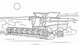 John Deere Combine Harvester Coloring Pages  sketch template