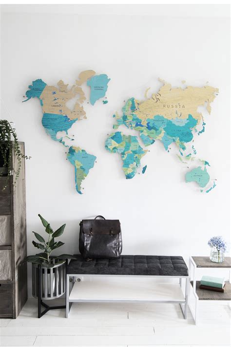 World Map Wall Art | [+] WALL ART IDEAS