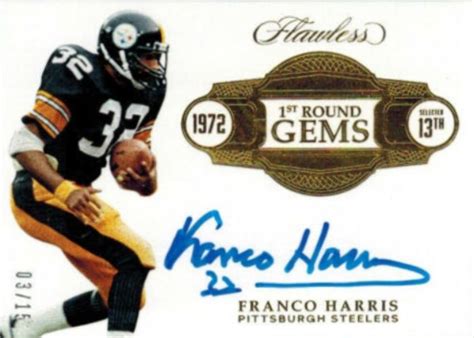 2017 Panini Franco Harris Football autographed trading card | Football autograph, Football ...