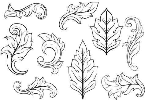 Free Acanthus Vectors | Leaf drawing, Vector art design, Acanthus