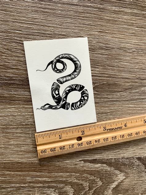 Black and Grey Snake Temporary Tattoo Unique Tattoos - Etsy