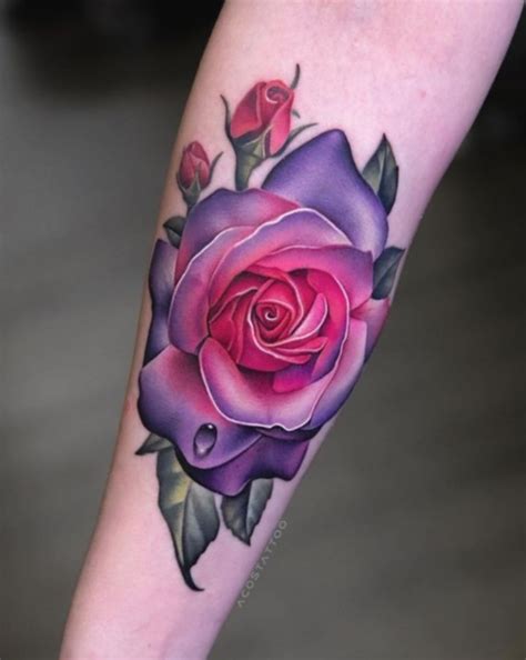 11+ Tattoo Rose Color Colour in 2020 | Colorful rose tattoos, Realistic ...