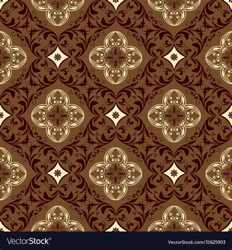 Simple flower motifs on traditional batik design Vector Image