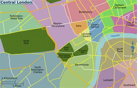 File:Central London districts map.png - Wikitravel Shared