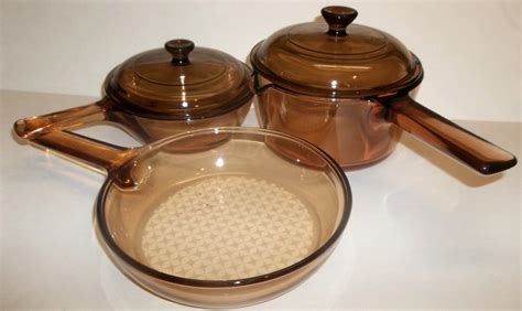 Corning visions cookware set small sauce pan set with skillet