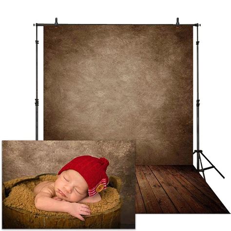 Buy Allenjoy 5x7ft Soft Fabric Brown Wall with Wooden Floor Photography ...