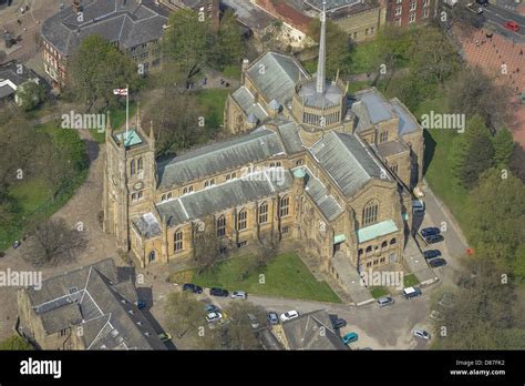 Aerial photograph of Blackburn Cathedral Stock Photo - Alamy