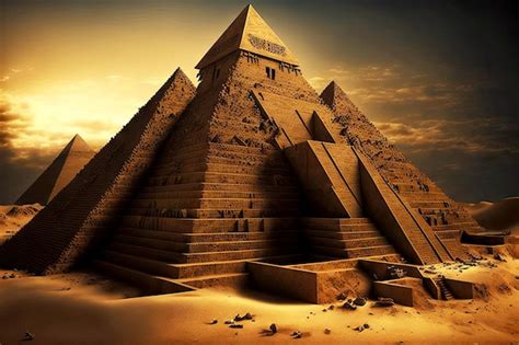 Premium Photo | Ancient egyptian pyramids as tombs for pharaohs