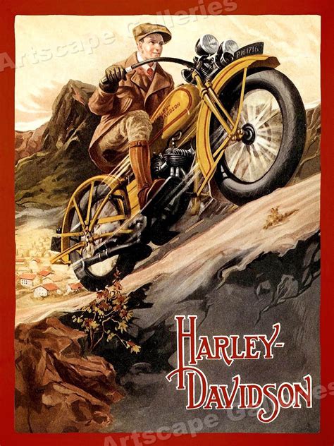 $9.31 - 1920S Harley Davidson Classic Motorcyle Cruising Touring Poster ...