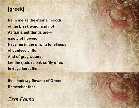 [greek] - [greek] Poem by Ezra Pound