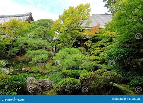 Garden at Eikan-d? Temple, a Major Buddhist Temple with Ancient Art and Zen Garden Stock Photo ...