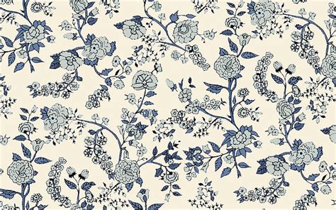 Blue vintage background, blue roses patterns, retro backgrounds, floral ...