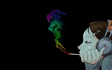 Rainbow Weed Smoke Wallpaper