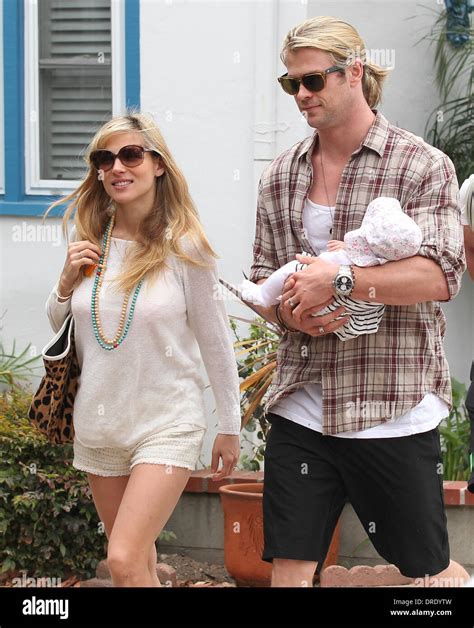 Elsa Pataky, husband Chris Hemsworth and their daughter India Rose in Stock Photo: 66075433 - Alamy