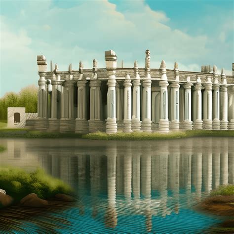 White Palace on the Lake · Creative Fabrica