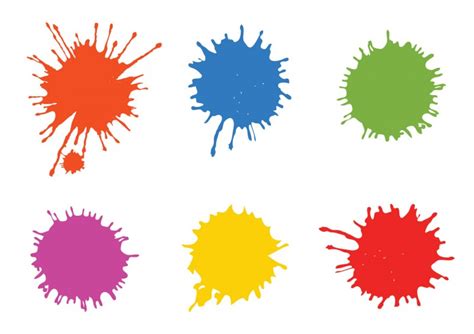 Paintball splatters - download free vector art